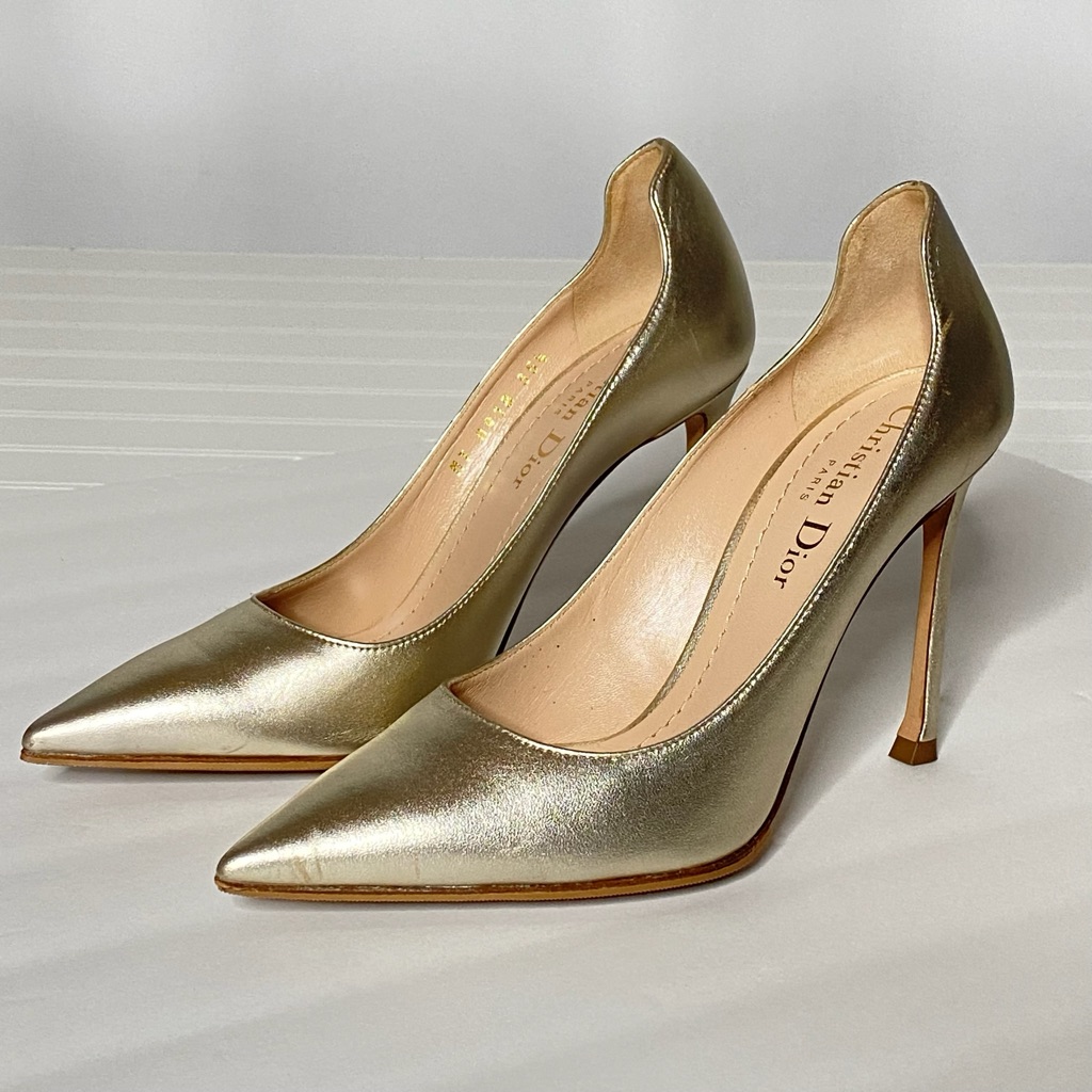 Dior Gold Heels
